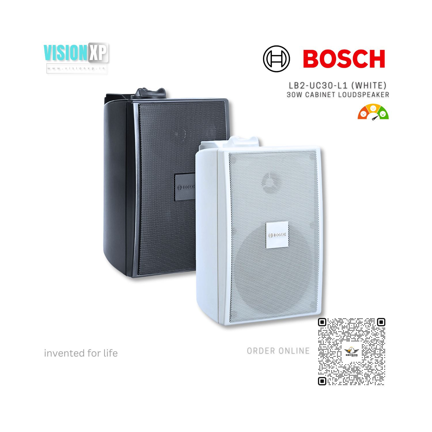 Bosch LB2-UC30-L1 30W White Cabinet Box Loudspeaker