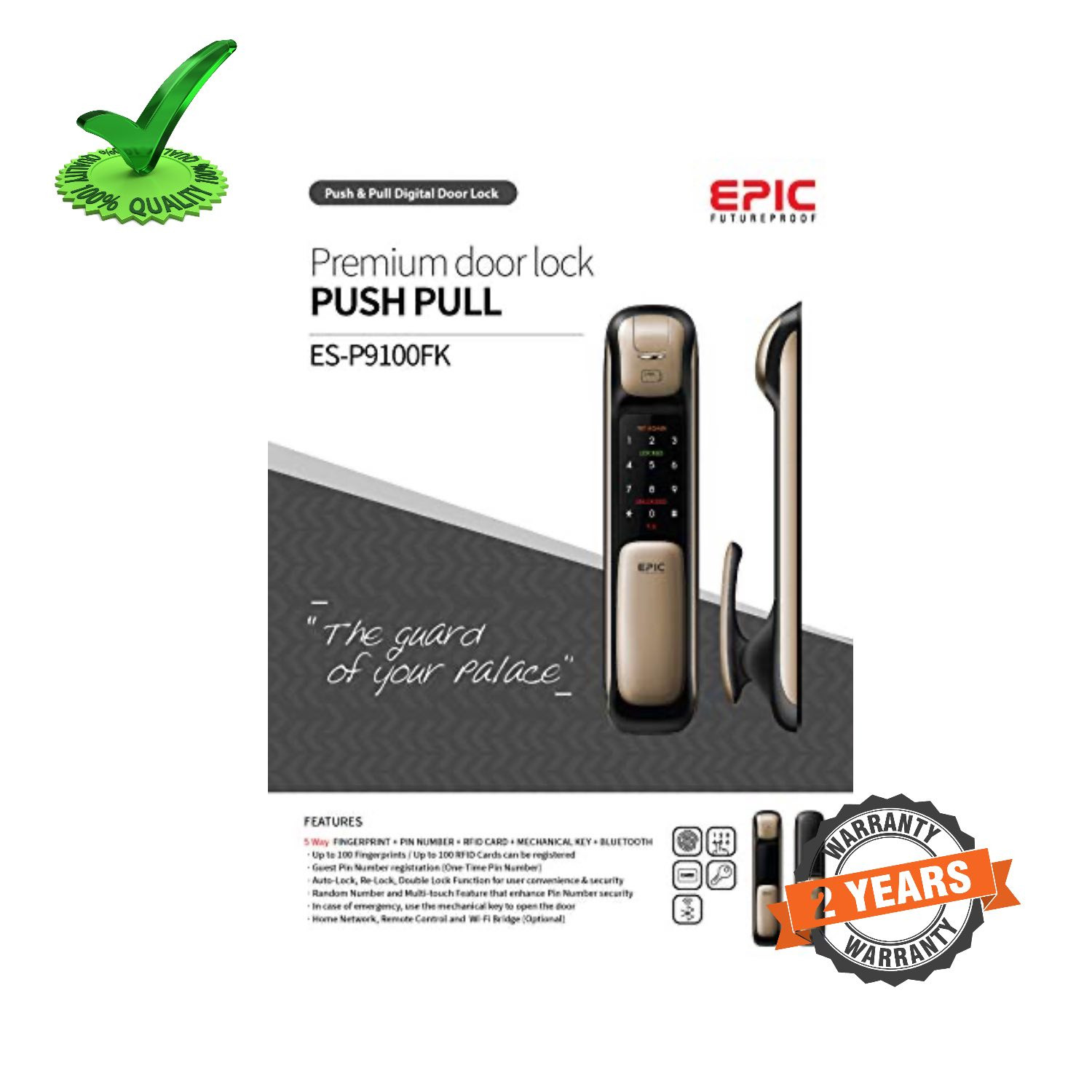 Epic EF-P9100FK 5way to Open Finger Print Door Lock